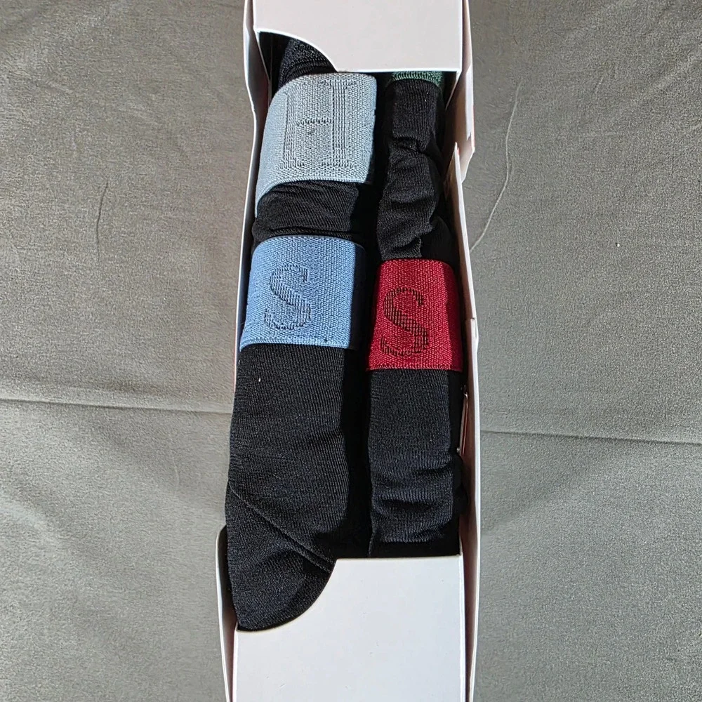 Hanes Originals Boys XL 16-18 Supersoft Bamboo Boxer Briefs 5-Pack Black BRO2BB